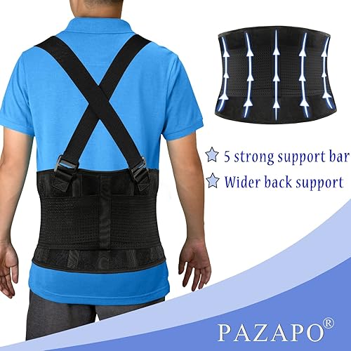 PAZAPO Back Brace Lower Lumbar Support for men and women Lower