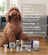Oneisall Dog Grooming Vacuum Kit with 4 Tools and Hair Remover Brush view 8