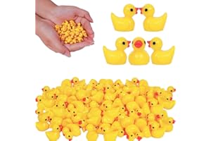 50Pcs Mini Resin Ducks, Tiny Ducks Figurines Bulk for Miniature Dollhouse Decor Accessories, Garden Aquarium Potted DIY Ornam