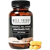 WELL THEORY Joint Wellness Supplement – Turmeric, Ginger & Pea – Antioxidant Support for Healthy Joints – 60 Capsules