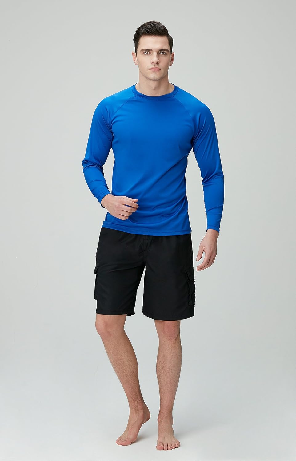 TSLA 1 or 2 Pack Men's Rashguard Swim Shirts, UPF 50+ Loose-Fit Long Sleeve Shirts, Cool Running Workout SPF/UV Tee Shirts: Clothing
