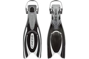 Cressi Adult Powerful Efficient Open Heel Scuba Diving Fins | Frog Plus: made in Italy