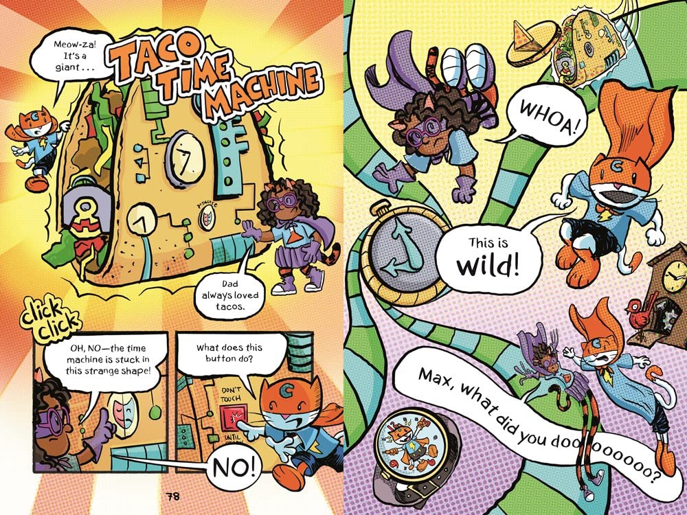 Max Meow Book 4: Taco Time Machine: (A Graphic Novel)