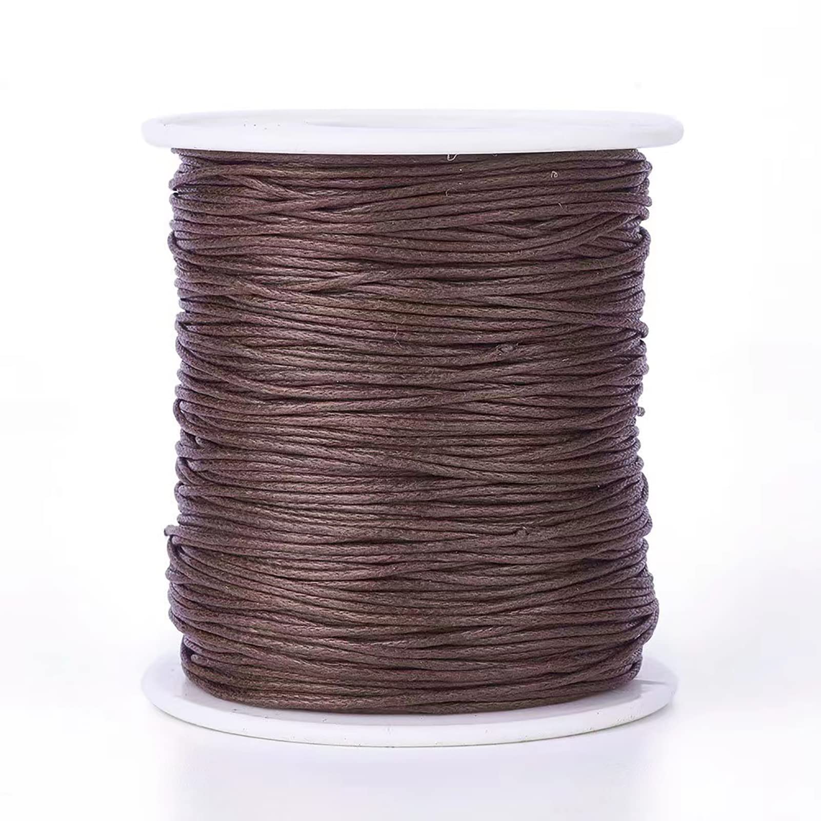 100 Yards Waxed Cotton Cord Thread 1mm Wax-Coated Beading String Rope for Necklace Bracelet Braided Jewelry Making Leather Sewing Macrame Vase Decor — image 1