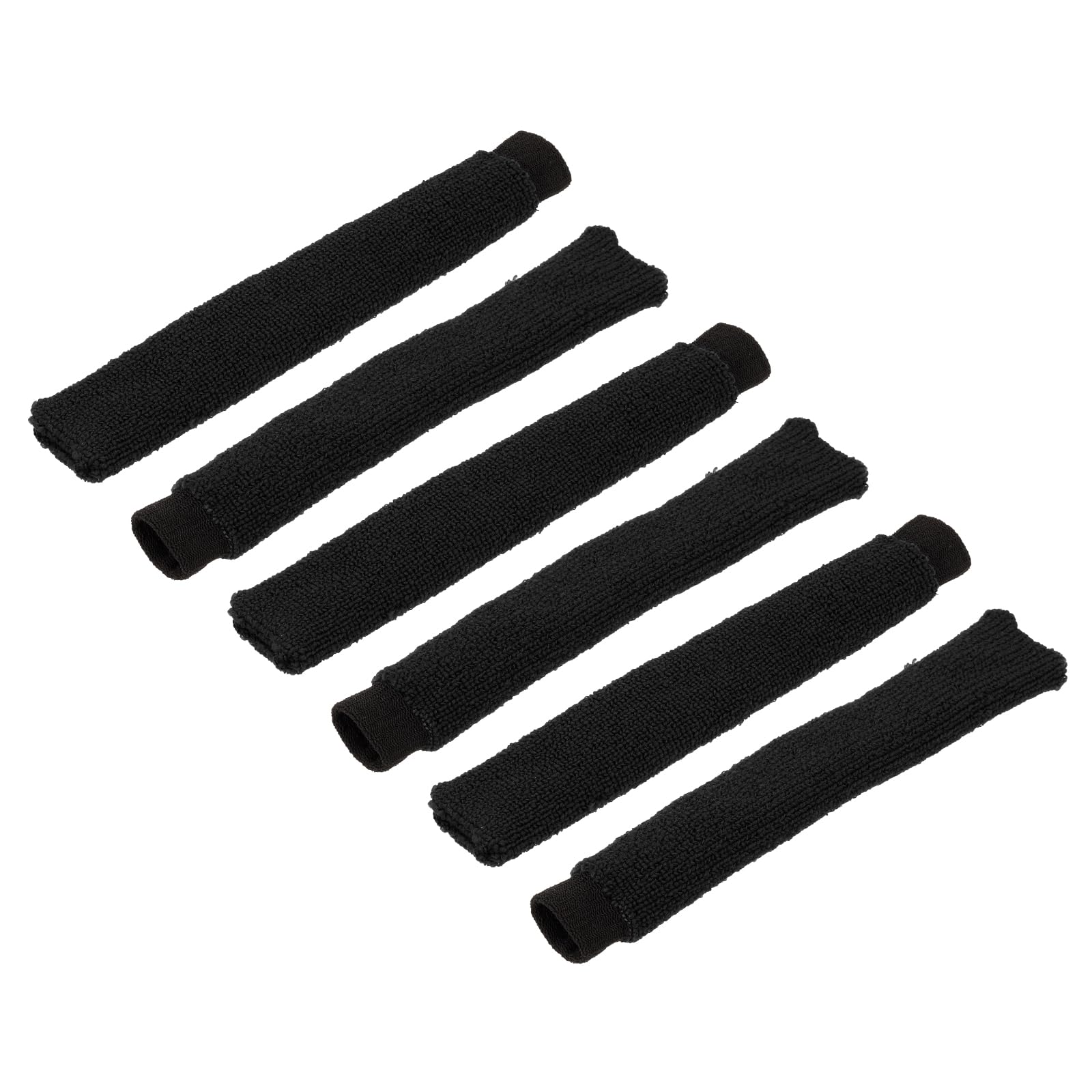 M METERXITY 6 Pack Badminton Towel Overgrip - Nylon Anti-Skid Sweatband Tennis Racquet Grip, Apply to Badminton/Tennis/Golf Handle (Black)