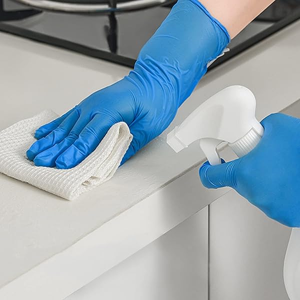 SYNTHETIC VINYL EXAM GLOVES – LATEX-FREE & POWDER-FREE – X-LARGE (BOX OF 100) BLUE