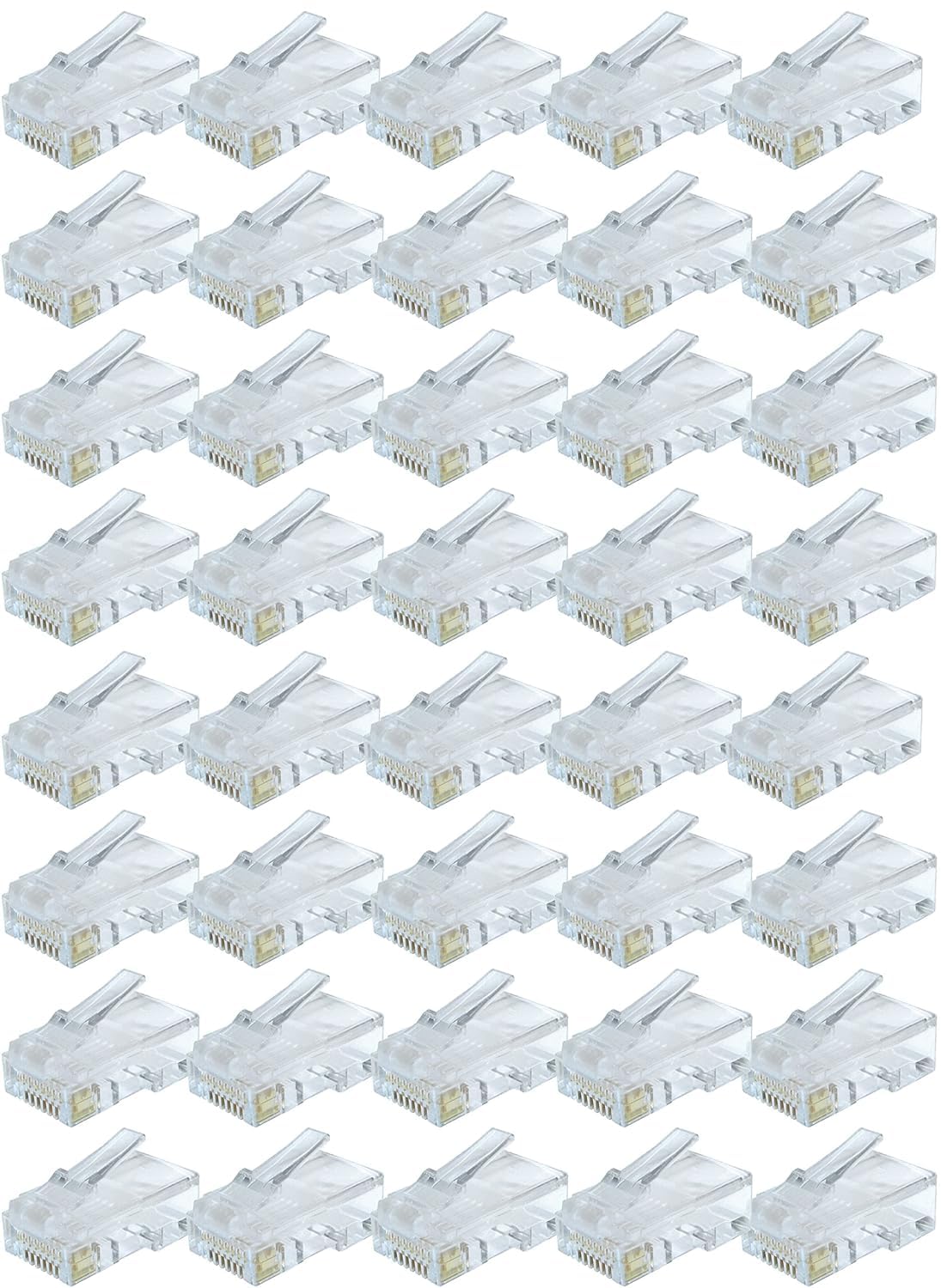 rhinocables RJ45 Connector, Cat5e Connectors, Ethernet Plug Crimp Ends 8-Pin Connectors Multipack (1000 Pack)