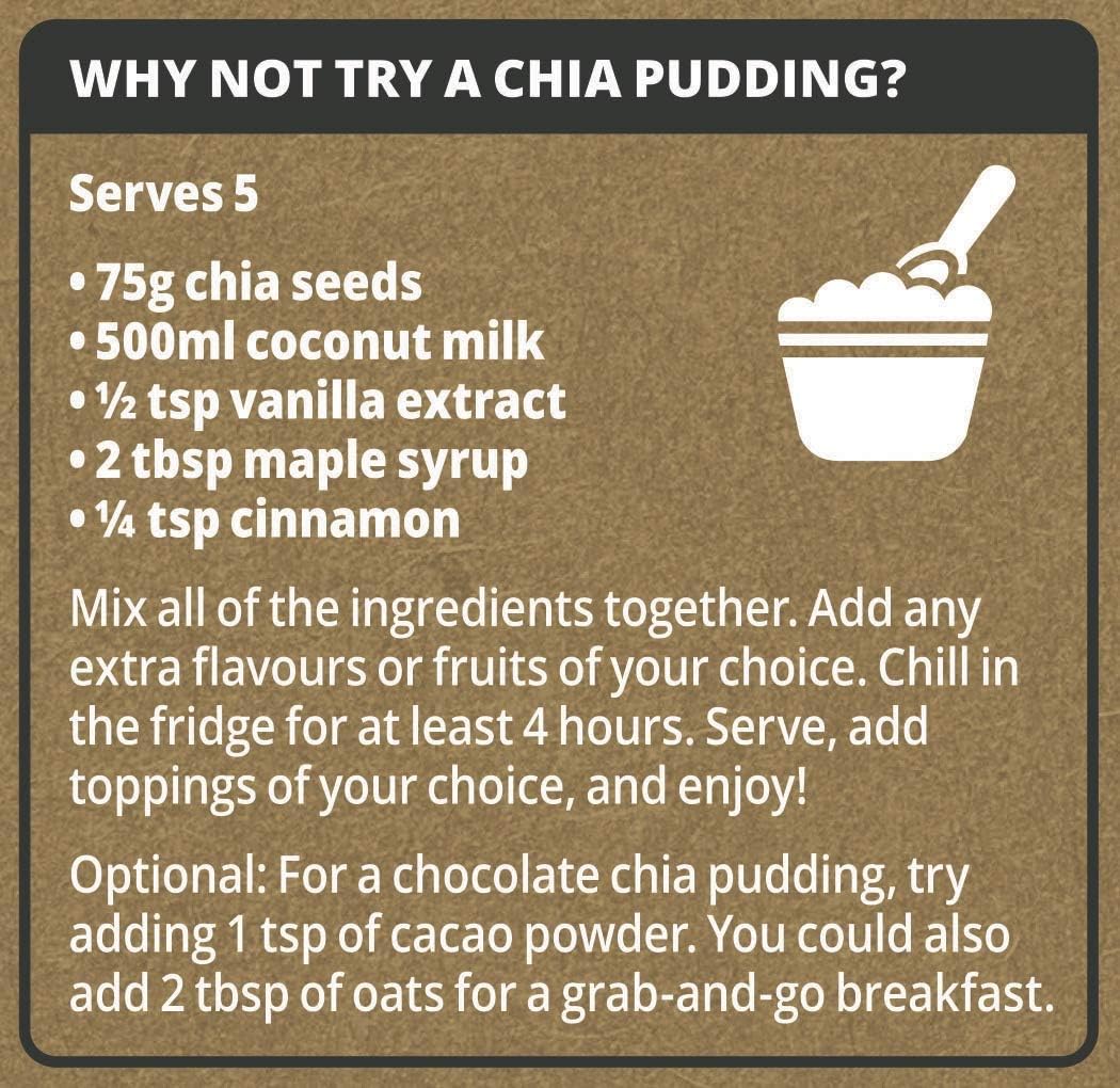 Green Origins Organic Chia Seeds, Raw 300g, 300 g (Pack of 1) - Image 4
