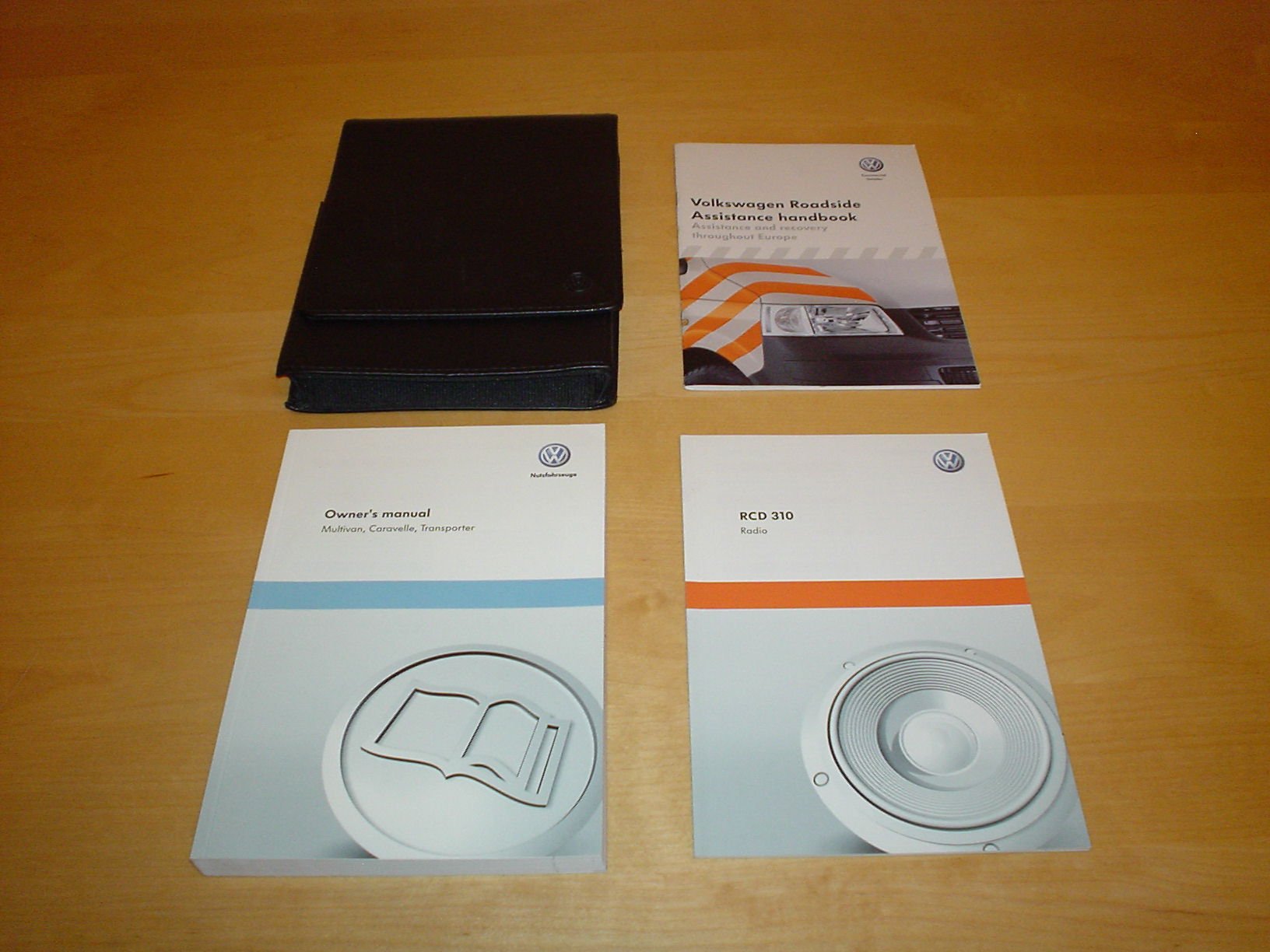 VOLKSWAGEN TRANSPORTER T5 CARAVELLE & MULTIVAN OWNERS MANUAL HANDBOOK c/w  WALLET - CAMPER VAN KOMBI CALIFORNIA BEACH HIGHLINE STARTLINE COMFORTLINE  ...