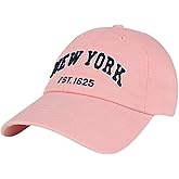 Elidan NY Dad Hat New York EST.1625 Cotton Cap, Adjust Buckle Strap, Unstructured Low-Profile NY Baseball Cap for Men & Women