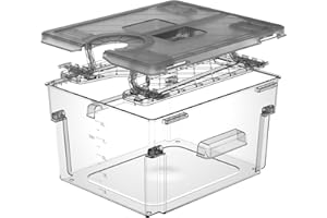 Sous Vide Container with Lid and Built-in Rack 11L Slow Cooker Container Double Door Design Sous Vide Pot for Most Sous Vide 