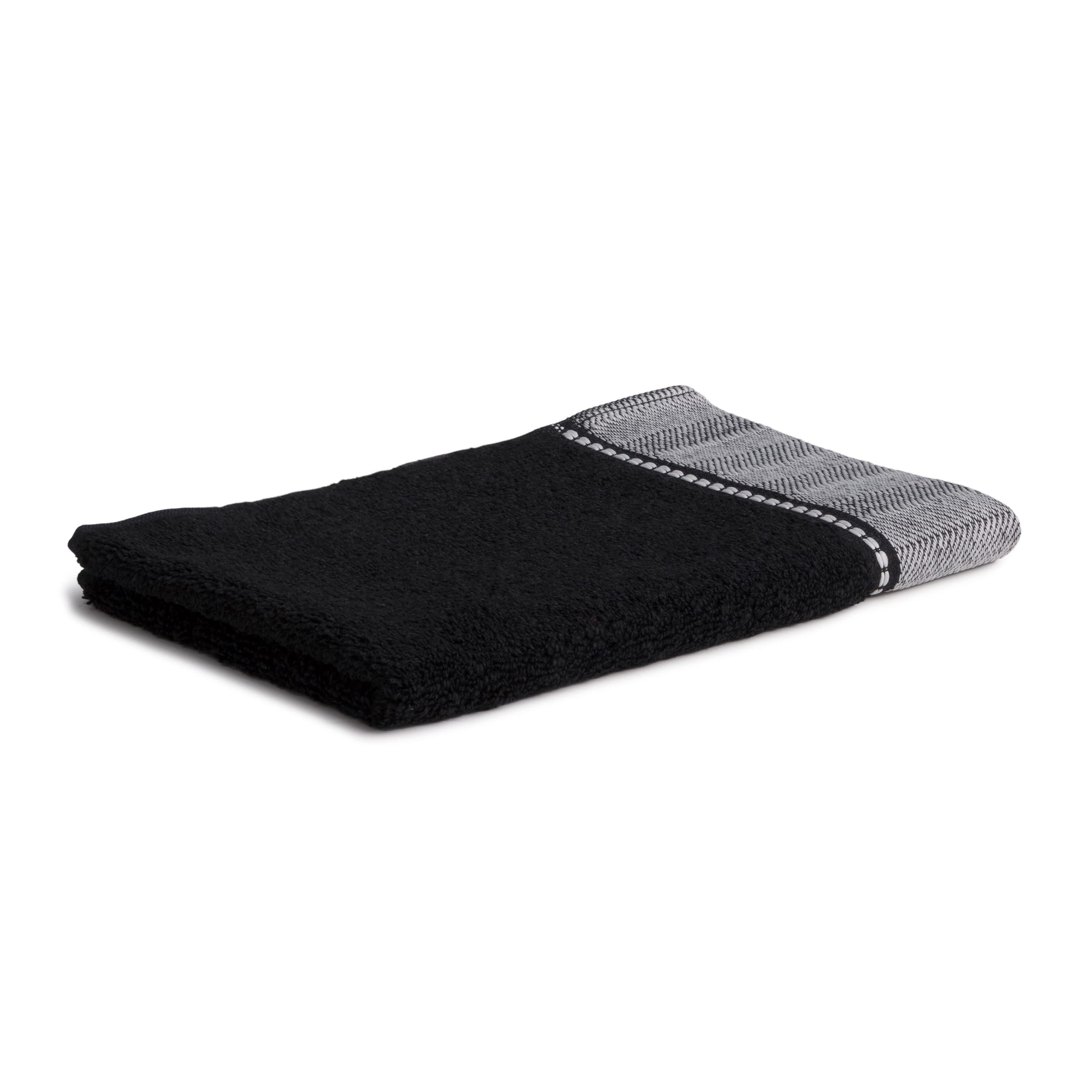 möve Guest Towel, 85% Baumwolle / 10% Viskose aus Bambus-Zellstoff / 5% Leinen Black, 30 x 50 cm