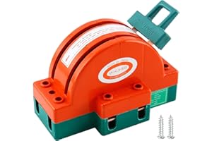 YaeTek 100Amp 2 Pole Disconnect Knife Switch Dual Power Copper Power Disconnector Switch Semicircular Breaker Backup Circuit Generator (2P 100A)