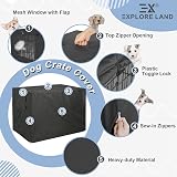 Explore Land 36 Inch Dog Crate Cover Universal Fit Polyester Black view 4