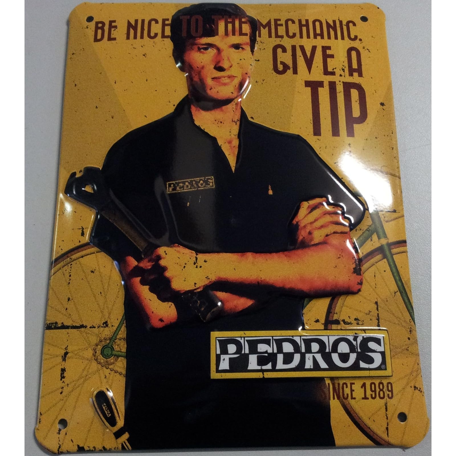 BE NICE TO THE MECH TIN PLATE