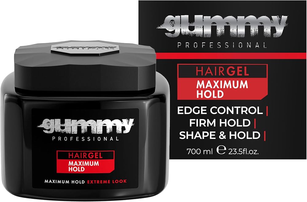Gummy Hair Gel 700ml Maximum Hold Professional Men's Styling