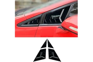 Xhfarce Window Louvers for 9th Gen Honda Civic Sedan 2012 2013 2014 2015 Front Side Window Louvers Air Vent Shades Panel Cover Auto Exterior Decoration Accessories（Front Side Bright Black）