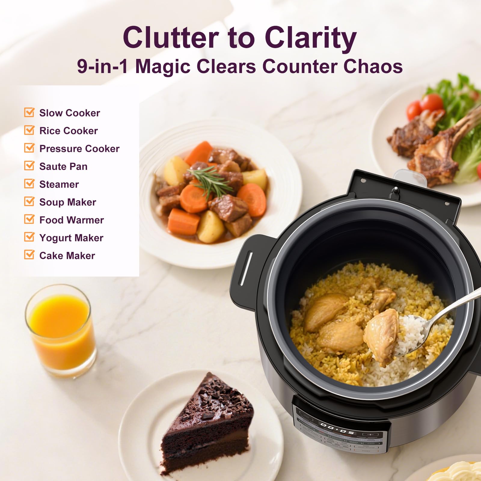 Olla a presión eléctrica Fullwill de doble olla 6+5QT (actualizada 2025), olla múltiple 12 en 1 para cocinar a presión, sopa, yogur, guiso, arroz