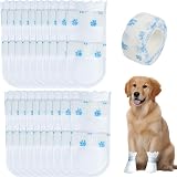GBULTR 20pcs Disposable Dog Boots for Injured Paws Waterproof Bandage Covers