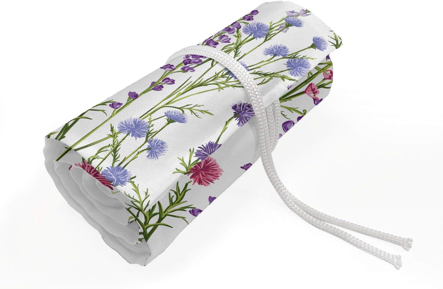 amazon com ambesonne floral roll up pencil holder wild flowers medley of cornflower pyramidal orchids cow parsley lily of the valley painting drawing pencils case for artists students 48 loops multicolor amazon com