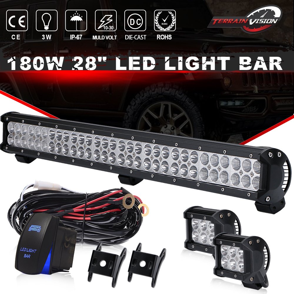 POLARIS RANGER 570 900 XP FULL SIZE 2013+UP 28'' LED LIGHT BAR +PODS