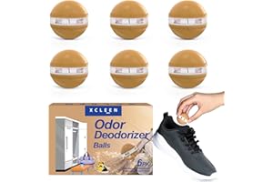 Xcleen Sneaker Deodorizer Bubble Gum 6 Pack, Odor Deodorizer Balls for Shoes Car Gym Bag Closet, Long Lasting Small Space Air Freshener With Essential Oil