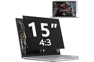 DABERNUR 15 Inch Privacy Screen Filter Compatible with 4:3 Widescreen Display - Monitor, Desktop PC, Computer, Anti Spy/Easy Installation/Anti Glare/Blocking Blue Light