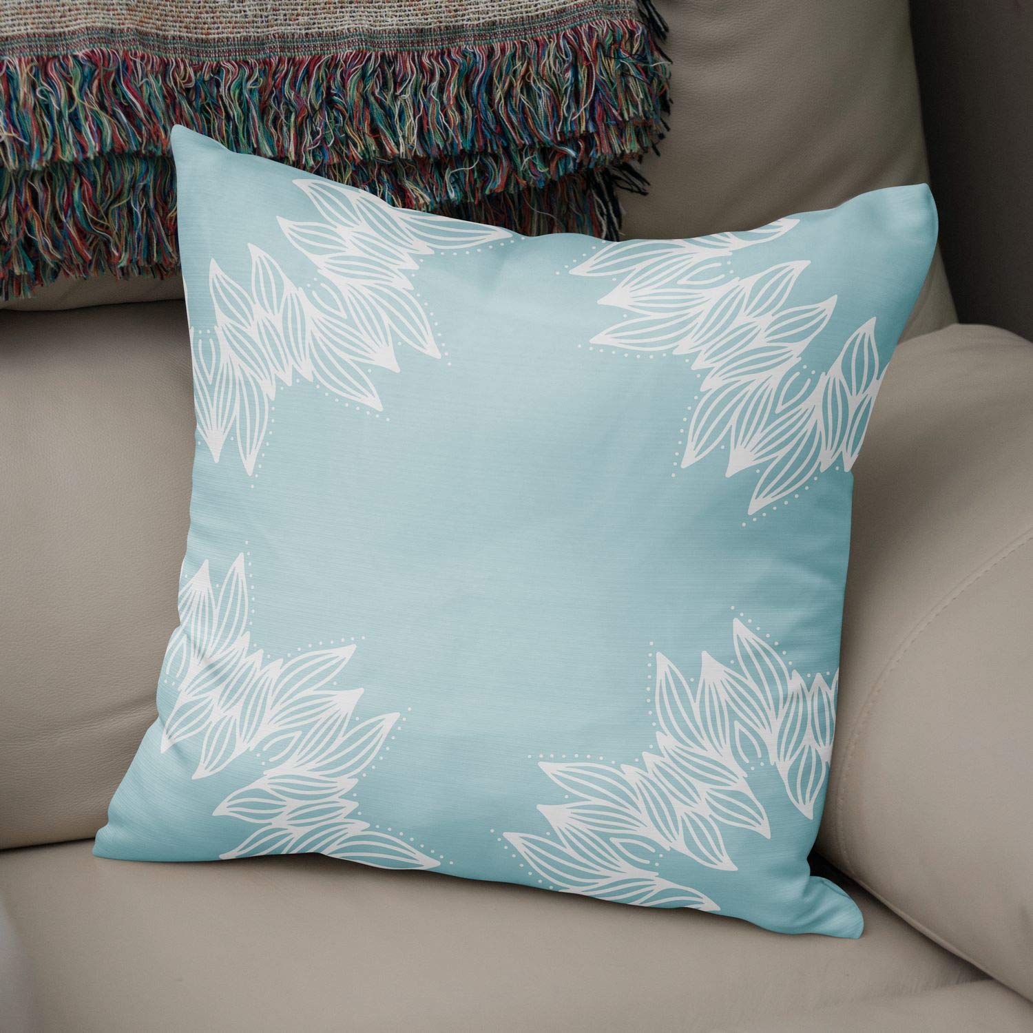 Bonamaison Decorative Cushion Cover Random Pattern, Throw Pillow Covers, Home Decorative Pillowcases for Livingroom, Sofa, Bedroom, Size:43X43 Cm - Designed and Manufactured in Turkey