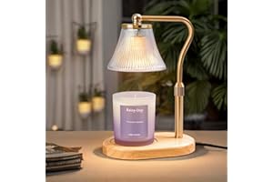 Viyelioc Candle Warmer Lamp, Candle Lamp Warmer with Timer & Dimmer, Adjustable Height Candle Warming Lamp with 2 Bulbs for Candle Jars, House Warming Home Bedroom Decor Birthday Gifts for Women Mom