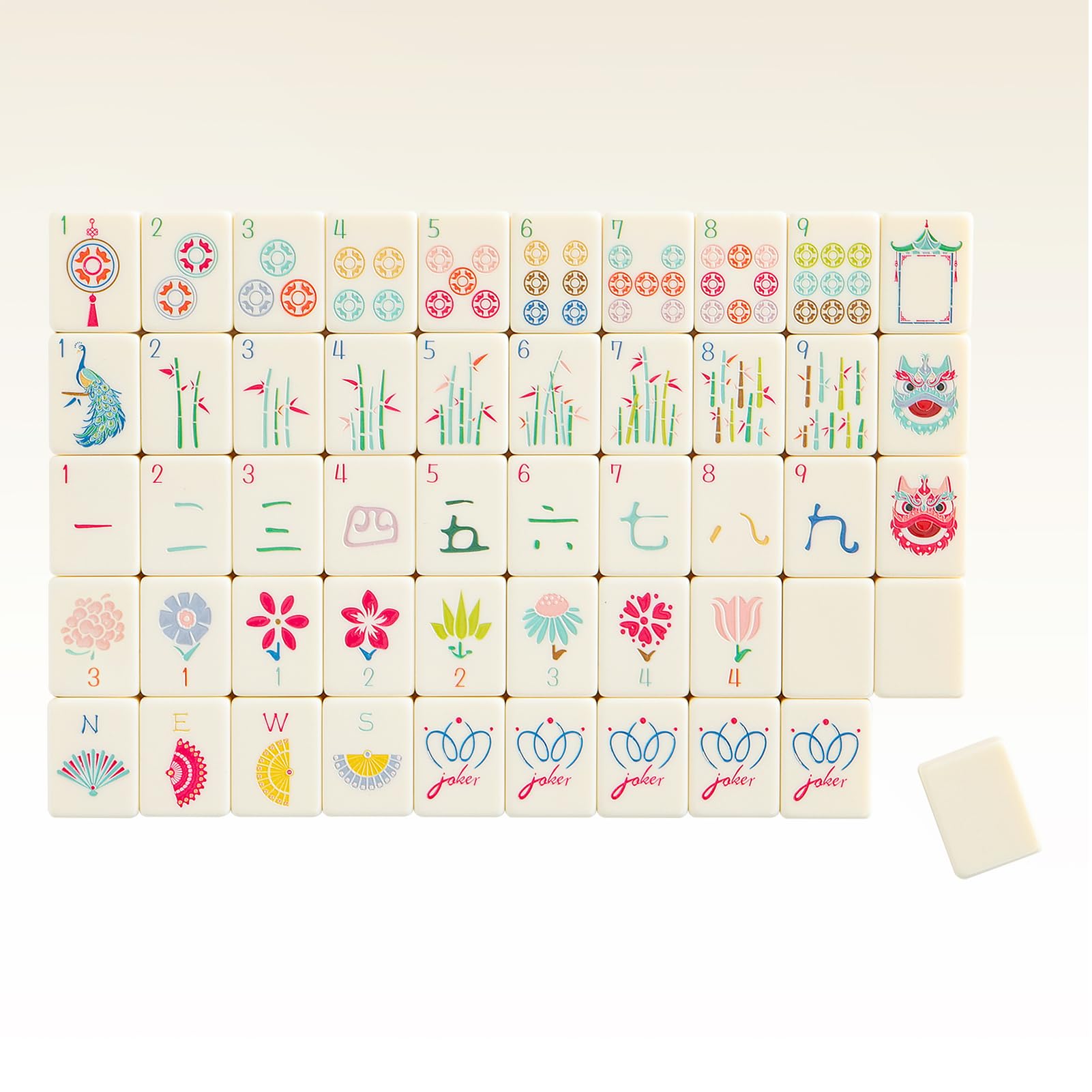 My Mahjong Trove 160 Engraved American Mahjong Game Set with Carrying Bag and Accessories, 1.2’’ Mahjong Tile Set