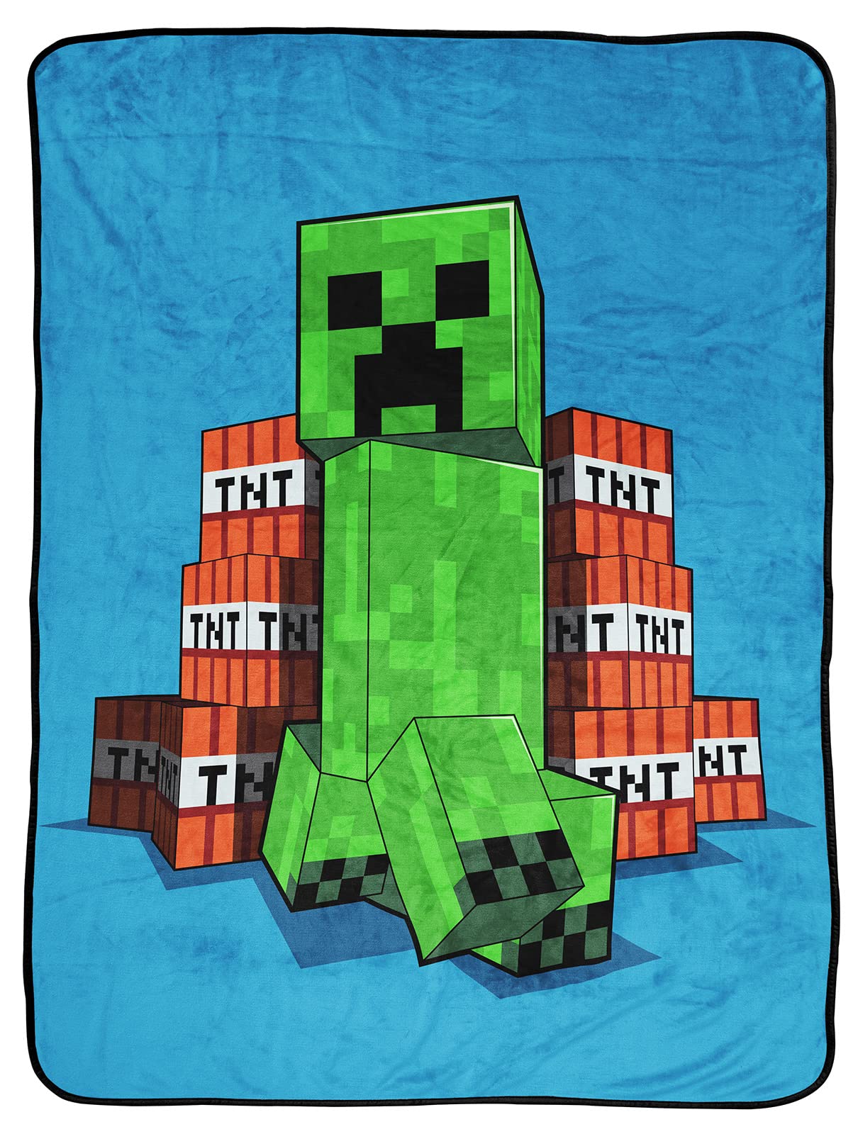 Jay Franco Minecraft Creeper TNT 130 x 150cm Fluffy Throw Blanket