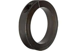 Climax Metals H2C-350 Black Oxide Plated Steel Two-Piece Recessed Screw Clamping Collar, 3 1/2" Bore Size, 4-3/4" Outside Diameter, 3/8"-24 x 1-1/4" Set Screw