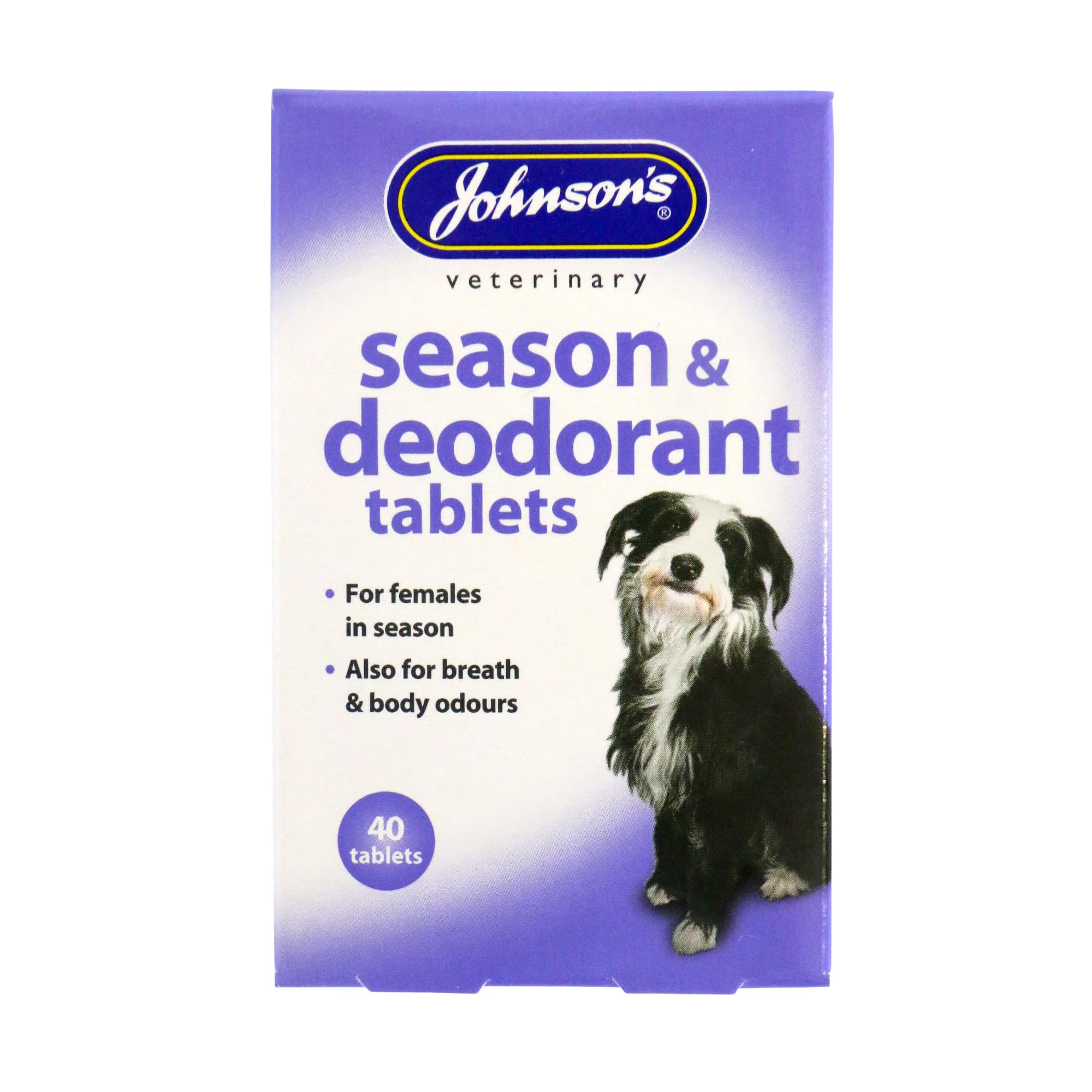 Johnsons Vet Bitch & Deodorant Tablets (Pack of 40) - Reduces Oestrus Odour, Supports Breath & Body Freshness