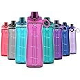 Pogo Plastic Water Bottle with Chug Lid and Carry Handle, Reusable, BPA Free, Dishwasher Safe, Perfect for Travel, School, Outdoors, and Gym | 18oz, 32oz, 40oz, 64oz
