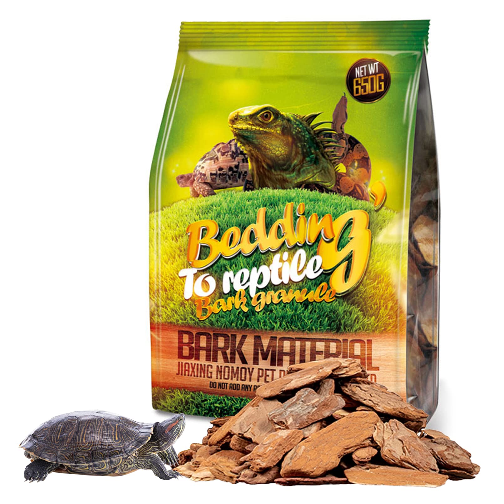 Photo 1 of Hamiledyi Reptile Bark Bedding Tortoise Habitat Substrate Natural Terrarium Bark Wood Chips Tank Supplies for Snake Spiders Bearded Dragons Hermit Crabs Geckos