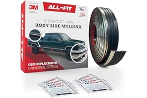 All-Fit Automotive Replacement Old Style Body Side Molding (2.5") – OEM Grade Chrome Trim fits 88-99 Chevy Tahoe, GMC Suburban, Silverado, Yukon, Blazer, and More – Easy to Install OBS (26 Ft)