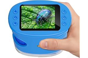 Temodu Kids Microscope 2.0" Screen 1000X Digital Microscope for Kids, Mini Pocket Handheld Microscopes for Children Birthday 
