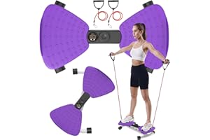 renZEC Waist Twister Machine, Adjustable Exercise Twist Board for Women Men, Noiseless Ab Twister for Home Gym Equipment, 330 lbs Capacity | Track Time, Reps, Calories with Digital Display