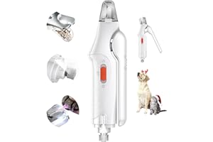 CATPICK 2-in-1 Cat Nail Clippers & Dog Nail Clippers Trimmers for Large Medium Small Dogs Cats Claw Trimmer Quick Sensor and Safety Guard USB Rechargeable with 2 LED Lights Dogs Nail Trimmer