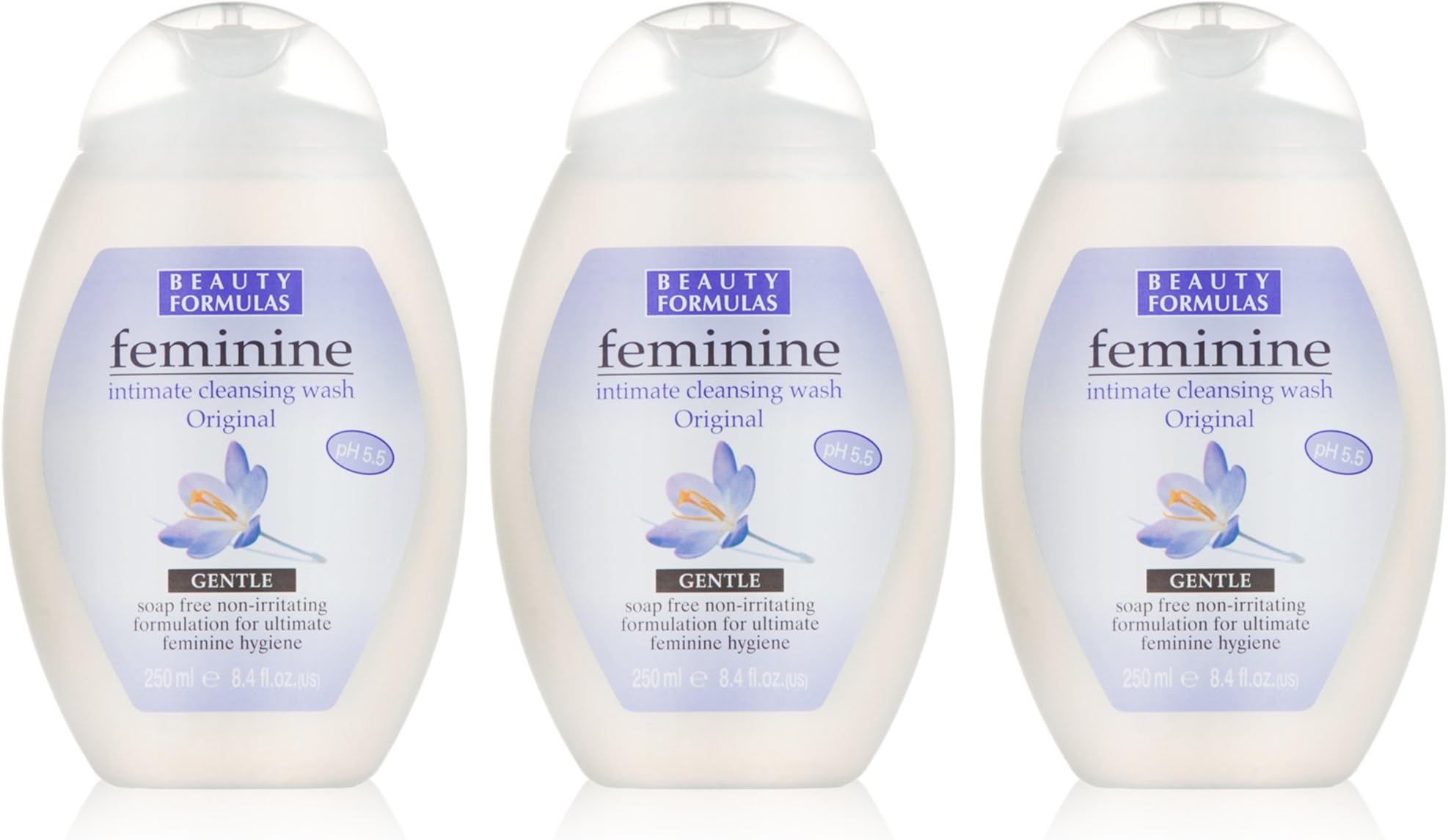 3x Feminine INTIMATE Cleansing WASH Hygiene GENTLE Soap Free 250ml NON-IRRITATING