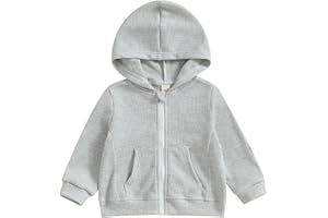 Cevoerf Toddler Baby Boy Girl Fall Clothes Outwear Zipper Hooded Sweatshirt Jacket Lightweight Windbreaker Jackets