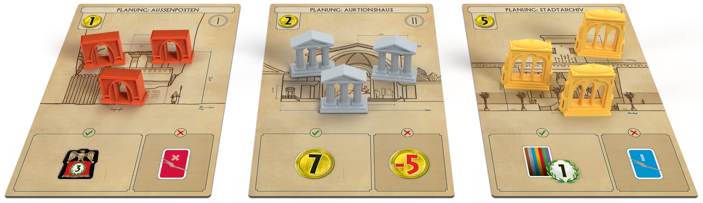 Asmodee | Repos Production | 7 Wonders – Edifice | Erweiterung | Kennerspiel | Strategiespiel | 3-7 Spieler | Ab 10+ Jahren | 30 Minuten | Deutsch 5