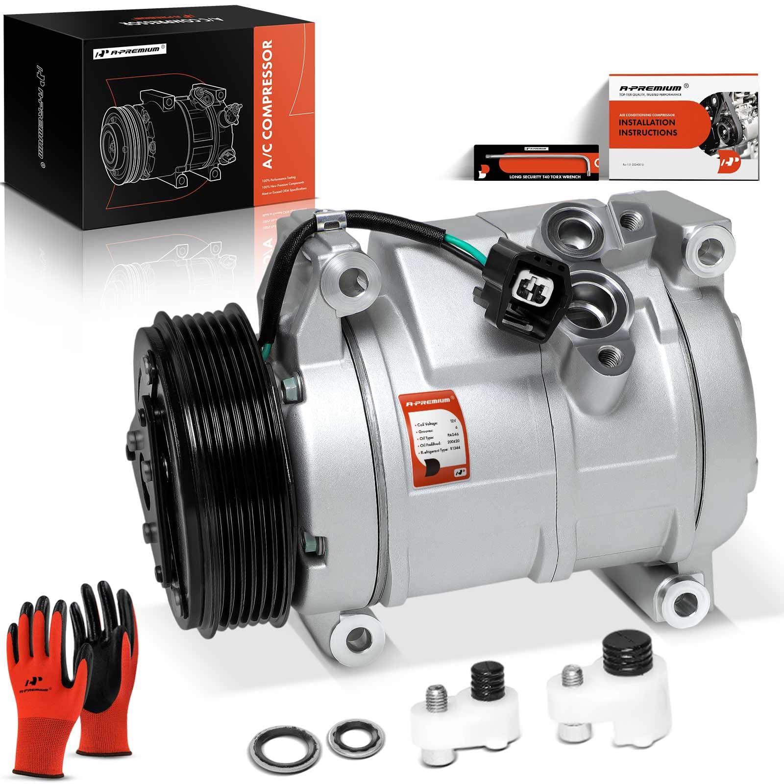 Photo 1 of A-Premium A/C Compressor with Clutch Compatible with Chevrolet Traverse 2009-2012, GMC Acadia 2007-2012, Buick Enclave 2008-2012, Saturn Outlook 2007-2010