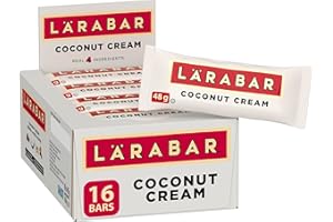 LÄRABAR Coconut Cream, Fruit and Nut Energy Bar, Pack of 16 Bars, Gluten Free, Vegan, Family Pack, Snack Bars, 768 Grams Pack