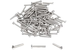 JUVIELICH 100 PCS #6-32 x 1 inch Machine Screws, Phillips Pan Head, 304 Stainless Steel A2-70 Screw,Pan Head Machine Screw,Fully Threaded,DIY,Repair,Install Furniture and Electrical Appliances Screws
