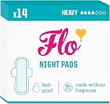 Flo Bamboo Night Pads – Ultra-Absorbent, Winged, 14 Pads, Super Thin
