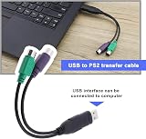 Create idea 2PCS PS2 to USB Adapter Keyboard Mouse Converter Cable Y Splitter view 2