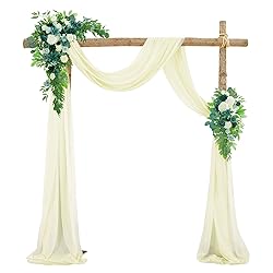 Wedding Arch Draping Fabric, 2 Panels 6 Yards Ivory