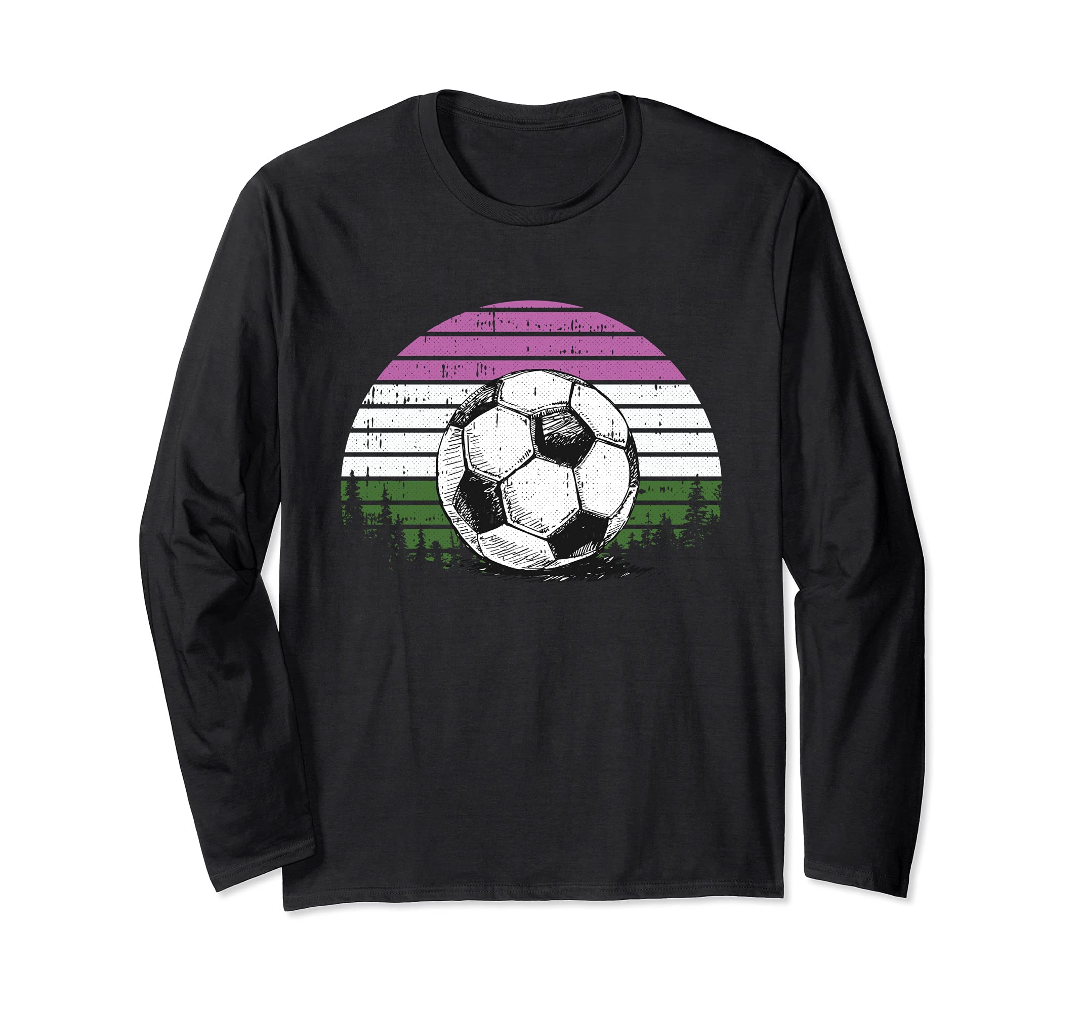 Soccer Ball LGBT-Q Gender-Queer Pride Sport Fan Player Ally Long Sleeve T-Shirt