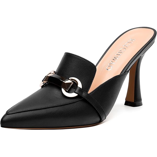 靴 _Fot wood heel mules octagon _Fot wood heel mules octagon
